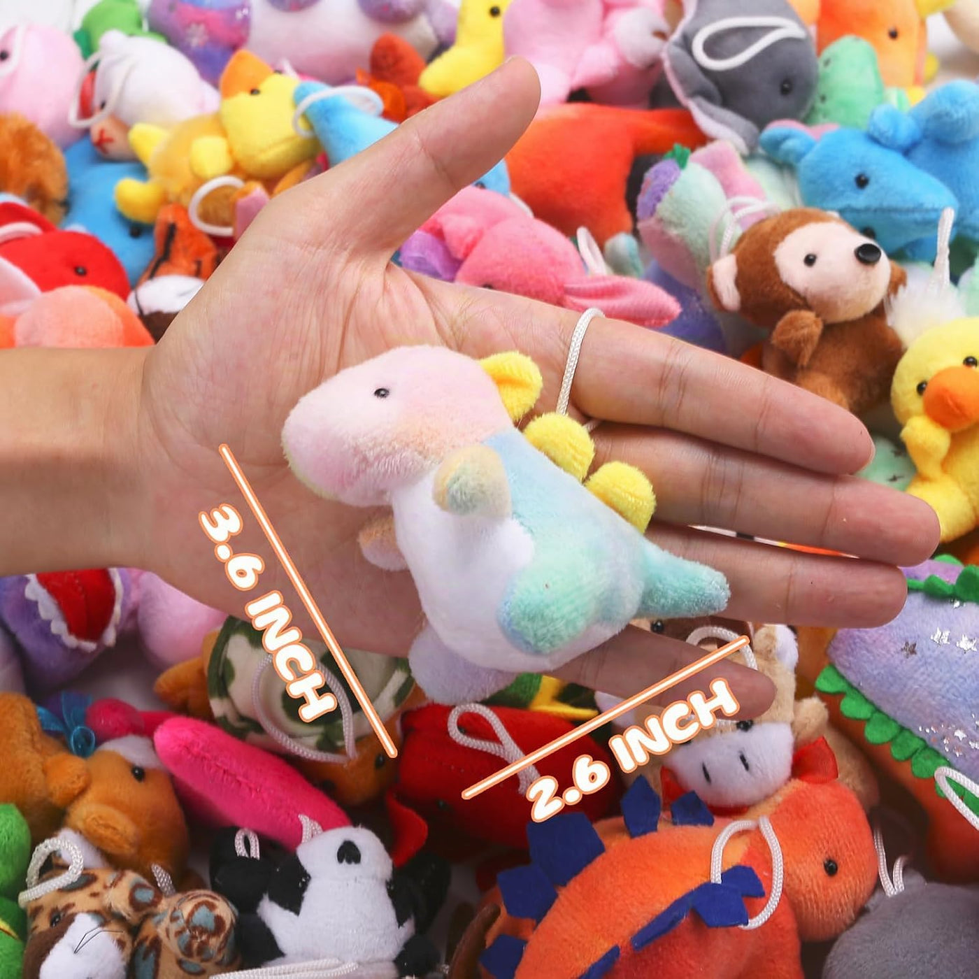 Paquete de 72 mini animales de peluche, varios juguetes de peluche...