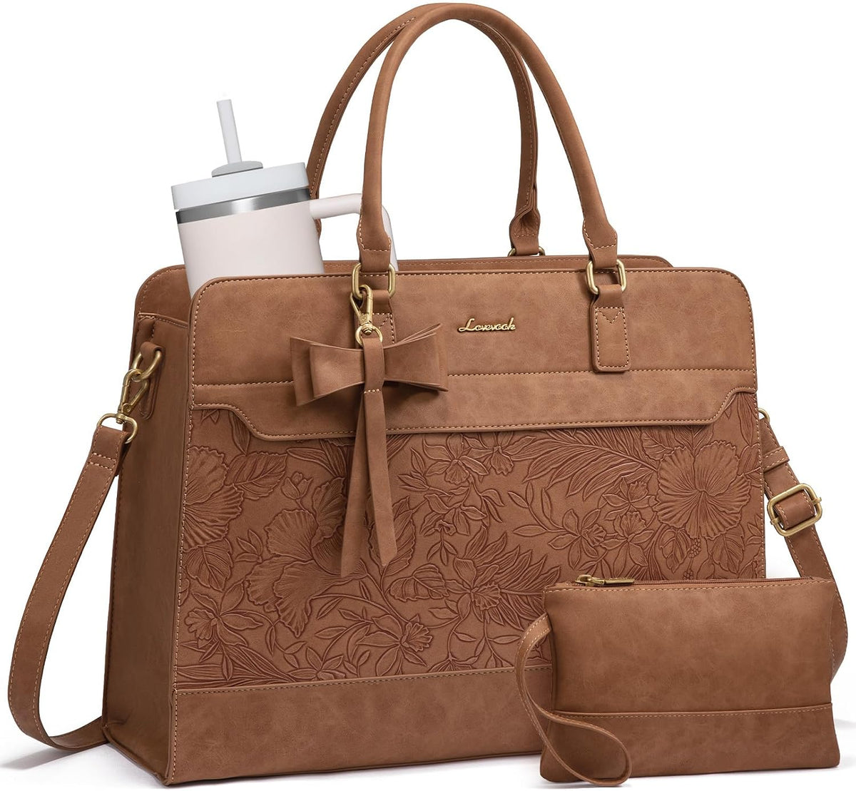 LOVEVOOK Bolsa de mano para computadora portátil para mujer, bolsa...