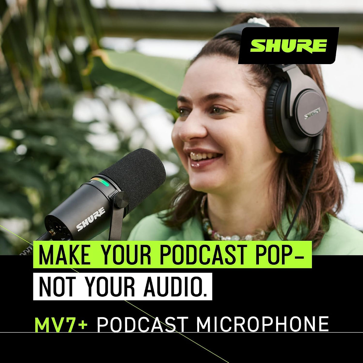Shure MV7+ Micrófono dinámico para podcast USB-C y XLR - Negro | Mi...
