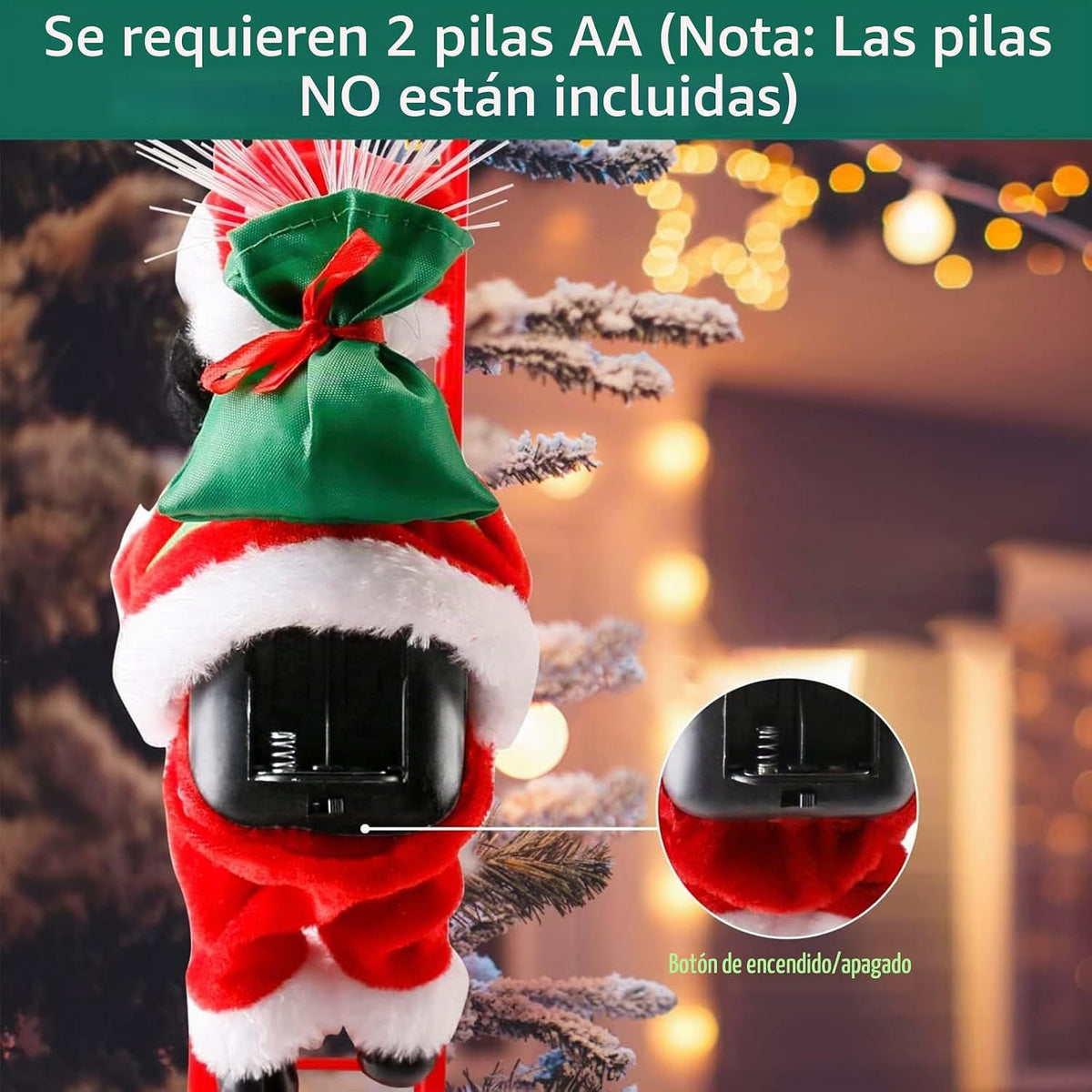 Figura musical de baile musical de Papá Noel para subir y bajar de...