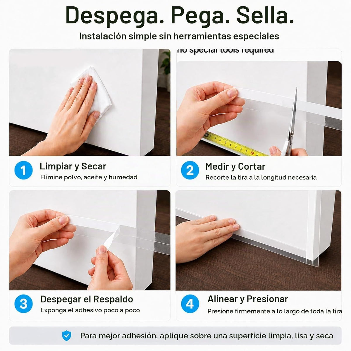 Greymond Sello de puerta burlete para puerta, sello de puerta de 40...