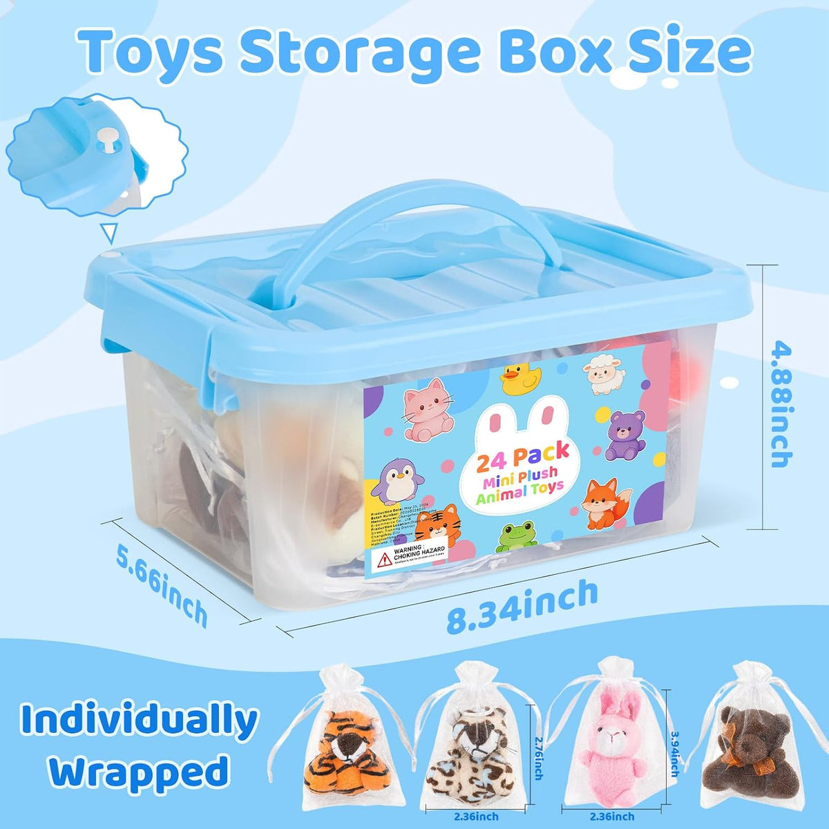 Gluaintdux Paquete de 24 mini juguetes de peluche a granel, animale...