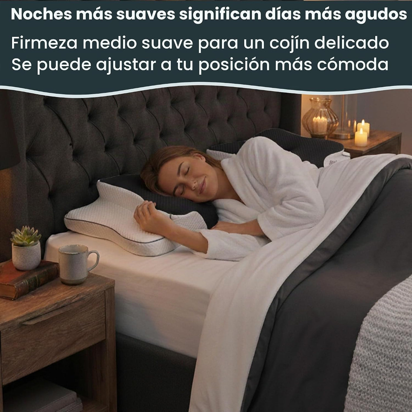 piluxx Almohada cervical cervical para dormir \u2013 Almohada cervi...