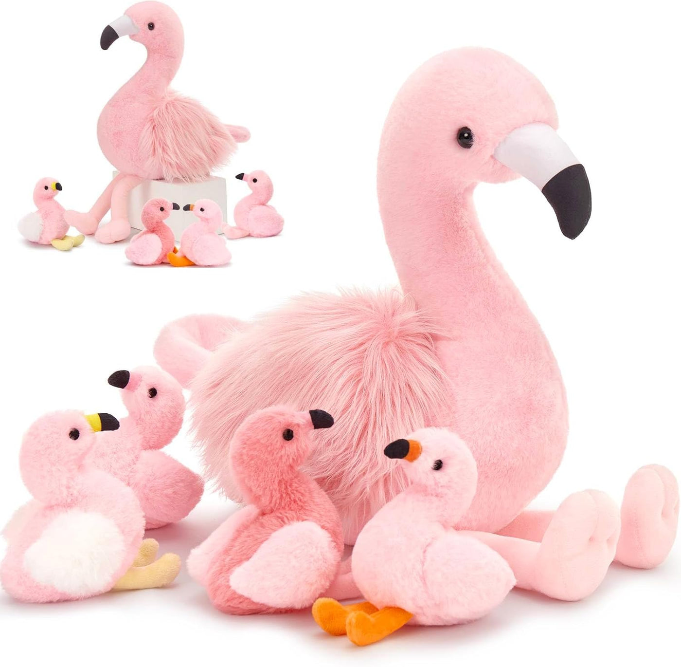 MorisMos - Animales de peluche de flamenco, mamá flamenco de 18 pul...