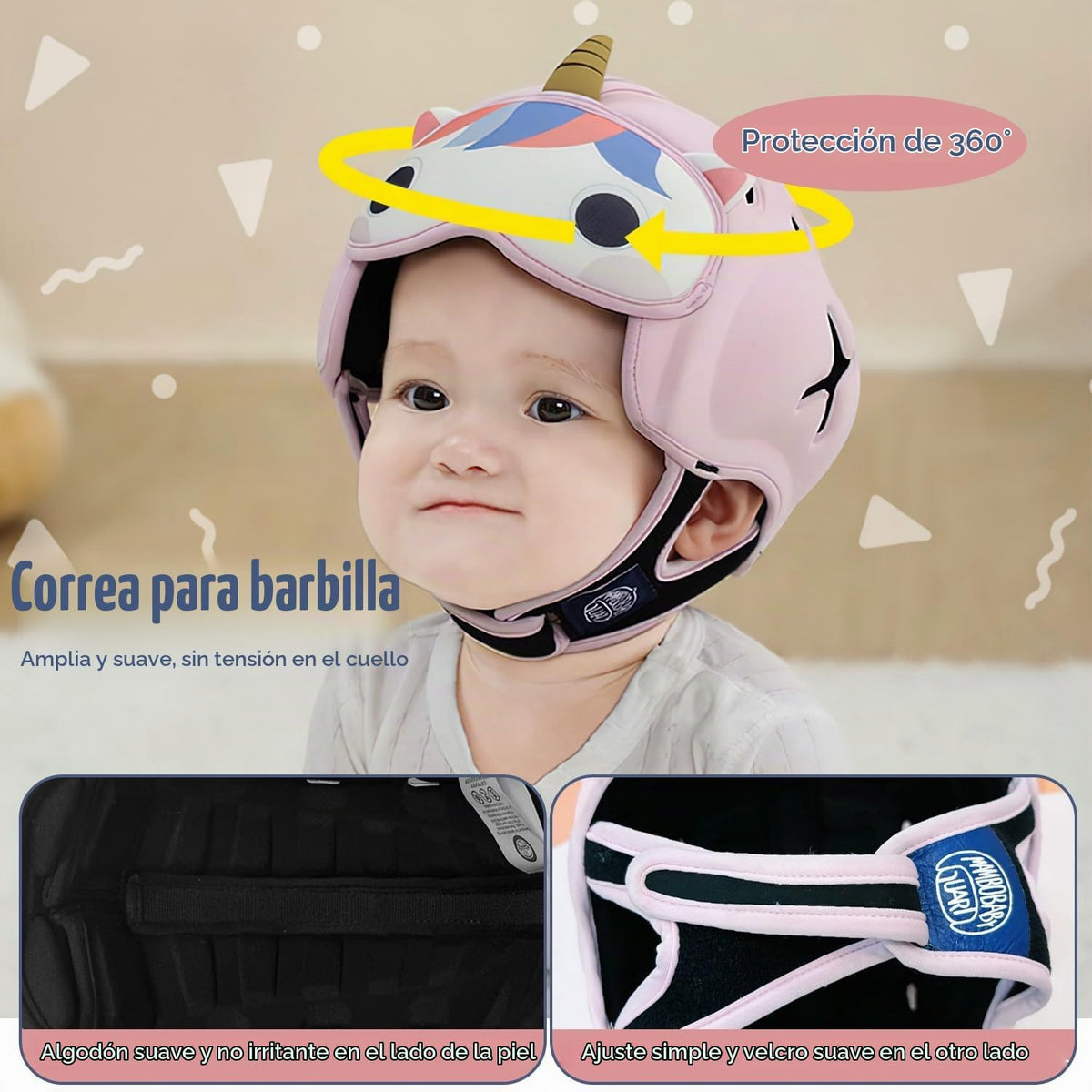 MamboBaby - Casco de seguridad para bebé, protector de cabeza de be...