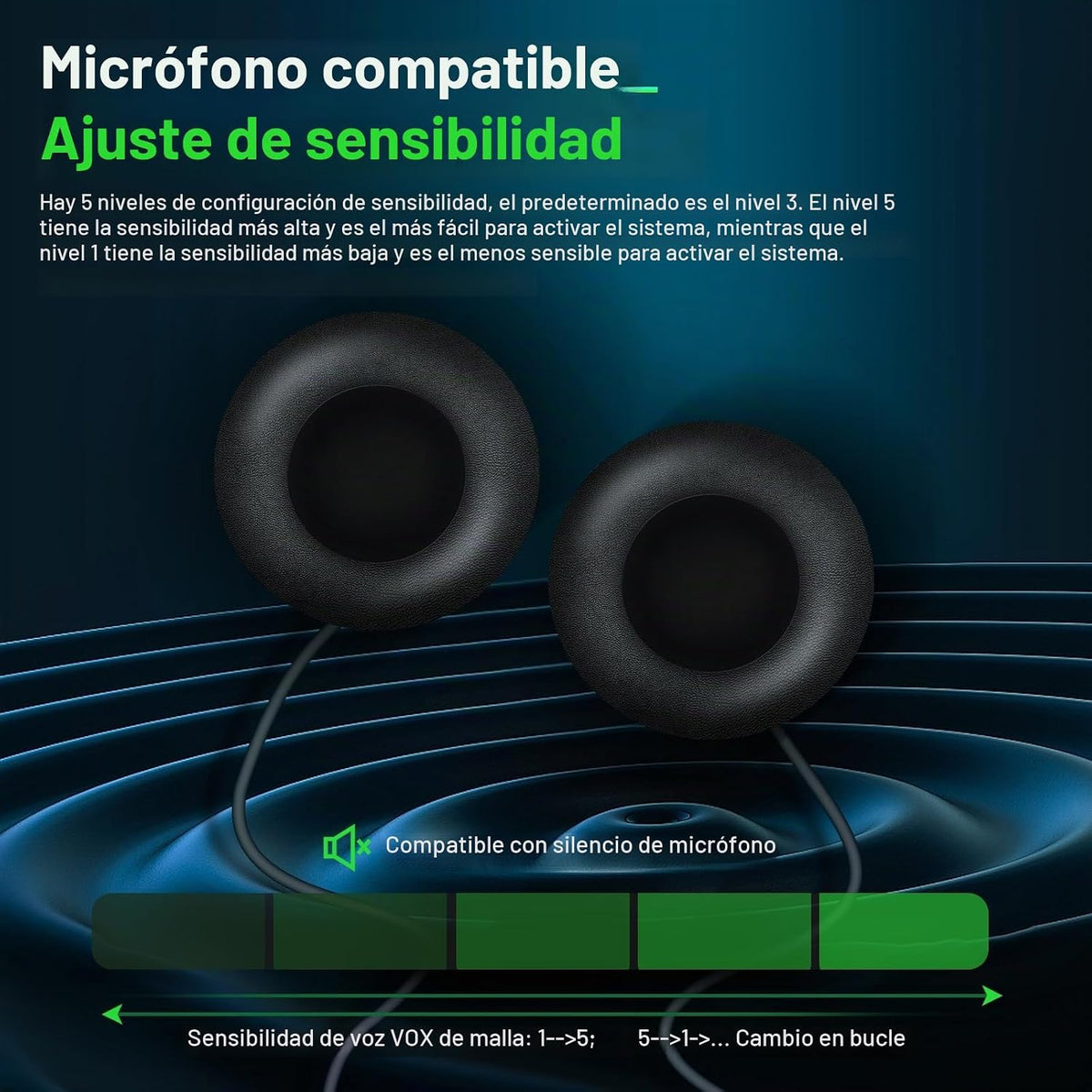 EJEAS Q8 Intercomunicador Bluetooth para casco de motocicleta, nuev...