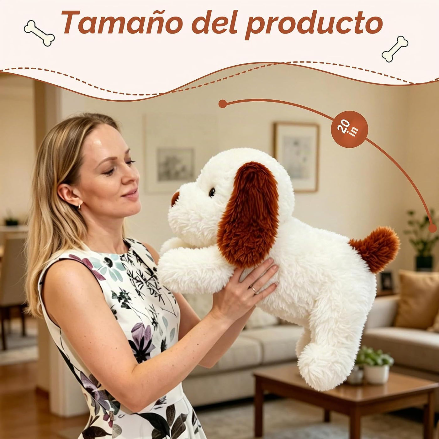 GADXV - Animal de peluche para perros, cachorro de juguete para niñ...