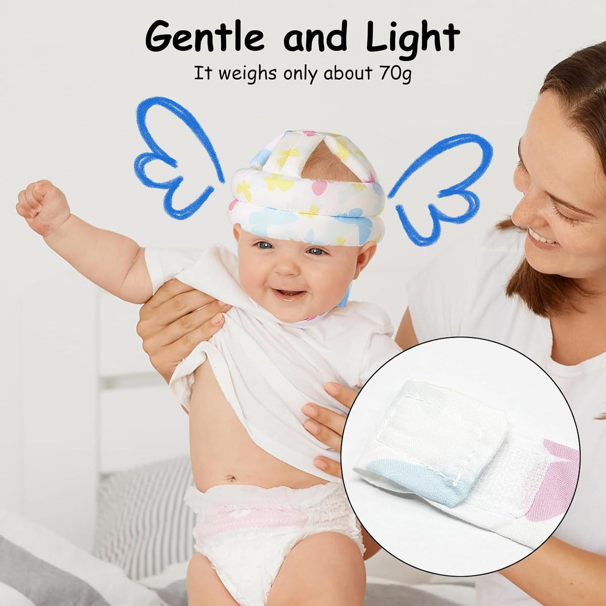 kimitimi Casco de seguridad para niños con protector de cabeza de b...