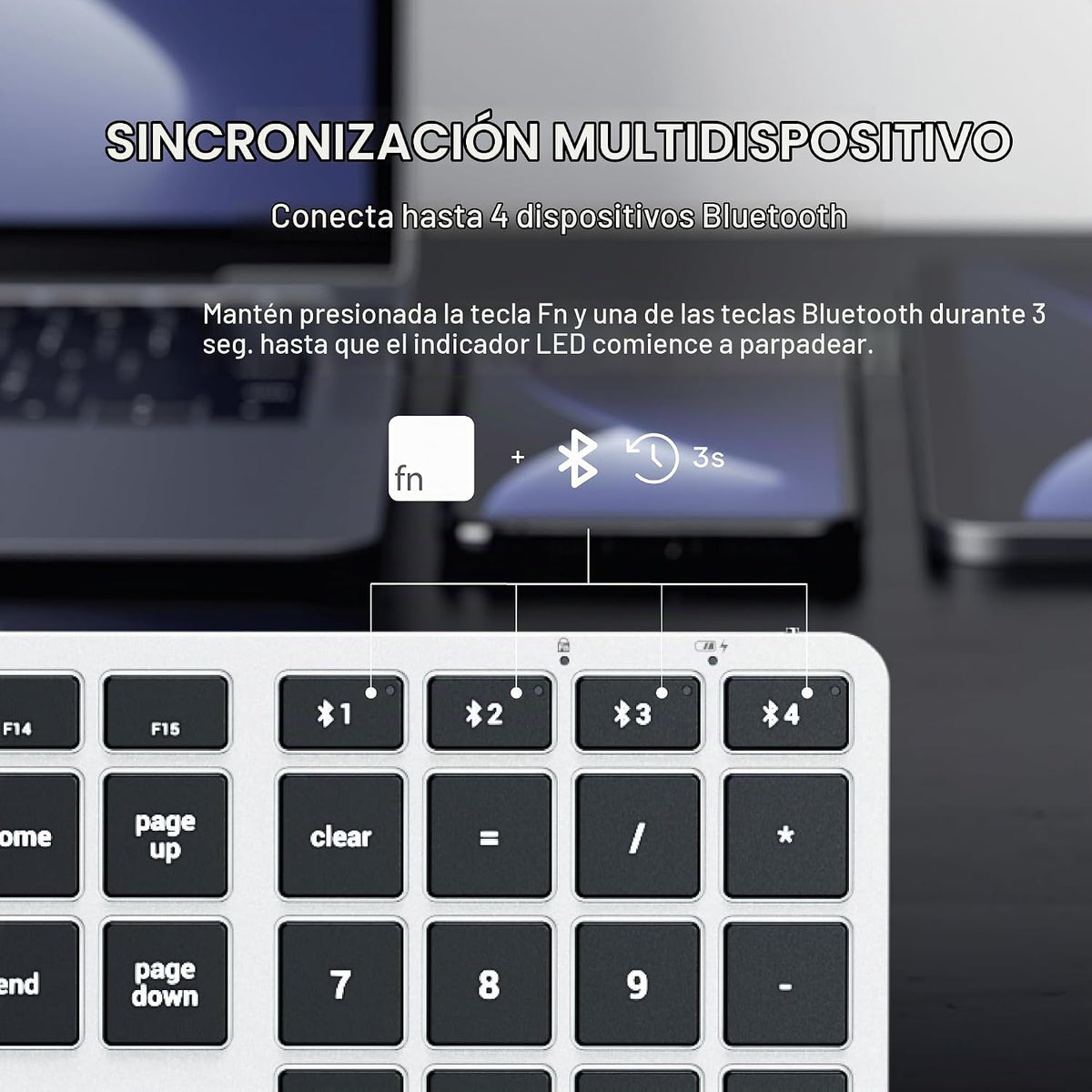 Satechi Slim X3 Teclado retroiluminado Bluetooth para Mac, teclas i...