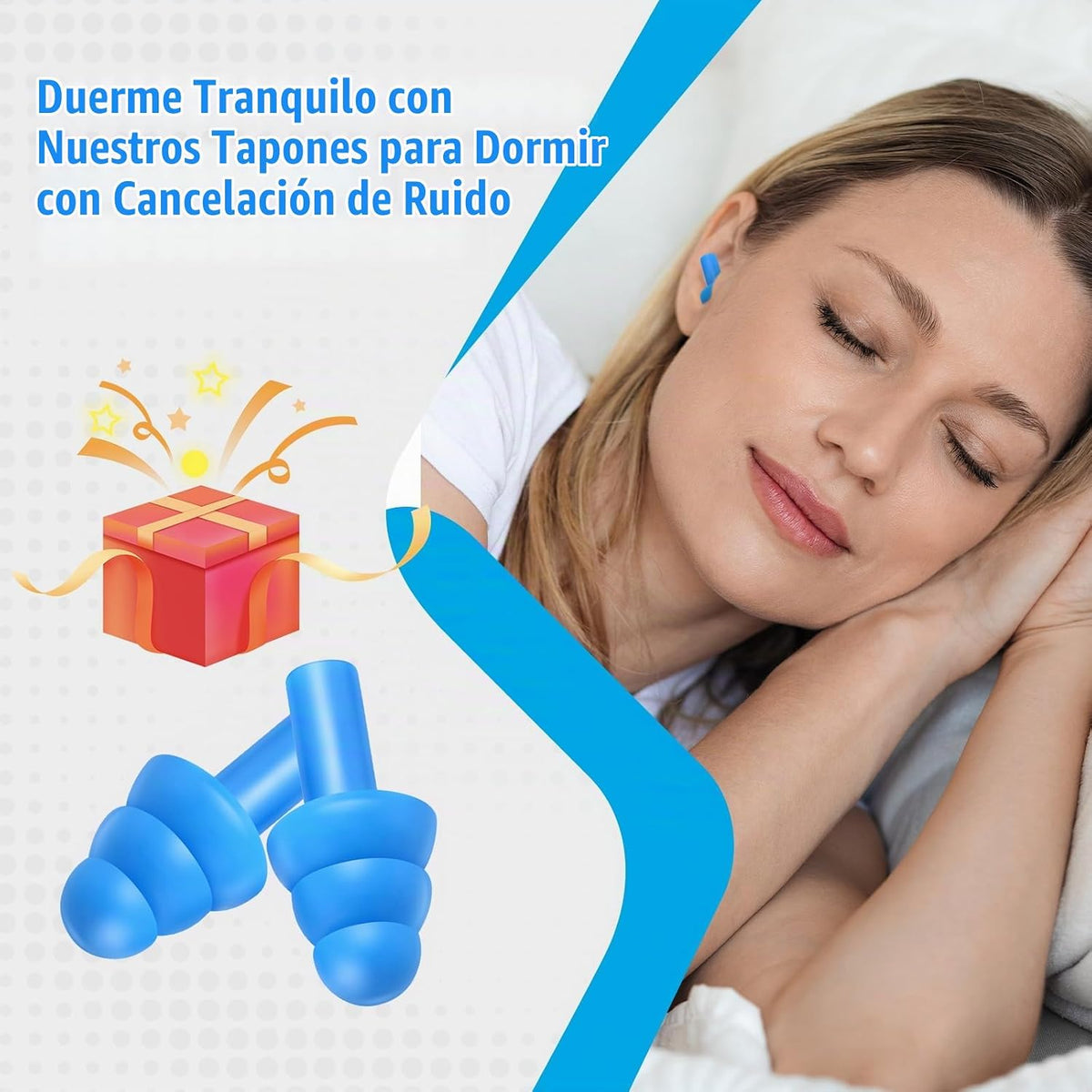 TrelaCo - 200 pares de tapones para los oídos a granel, tapones de...