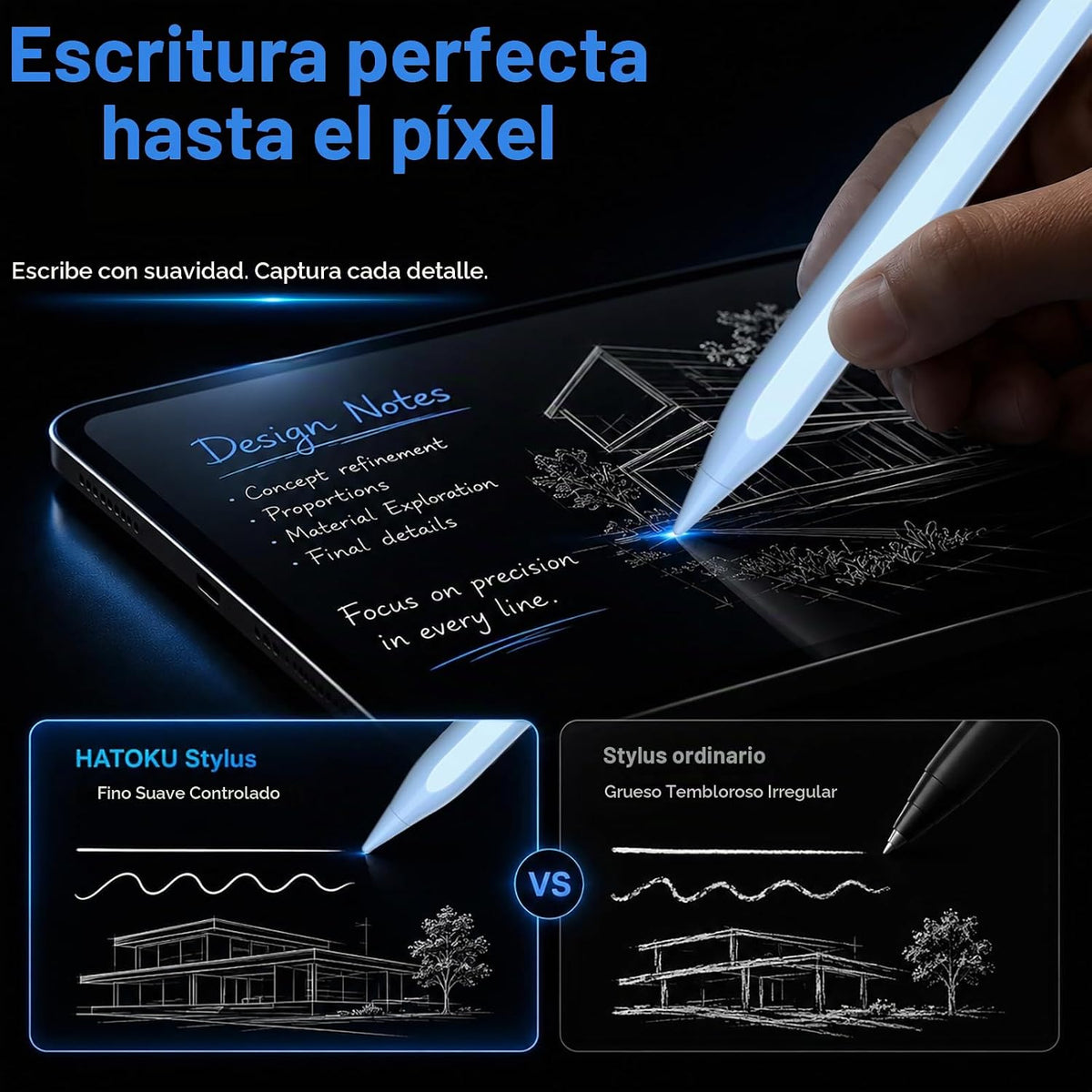 HATOKU Stylus Pen para Apple iPad 2018-2026 para tomar notas y dibu...