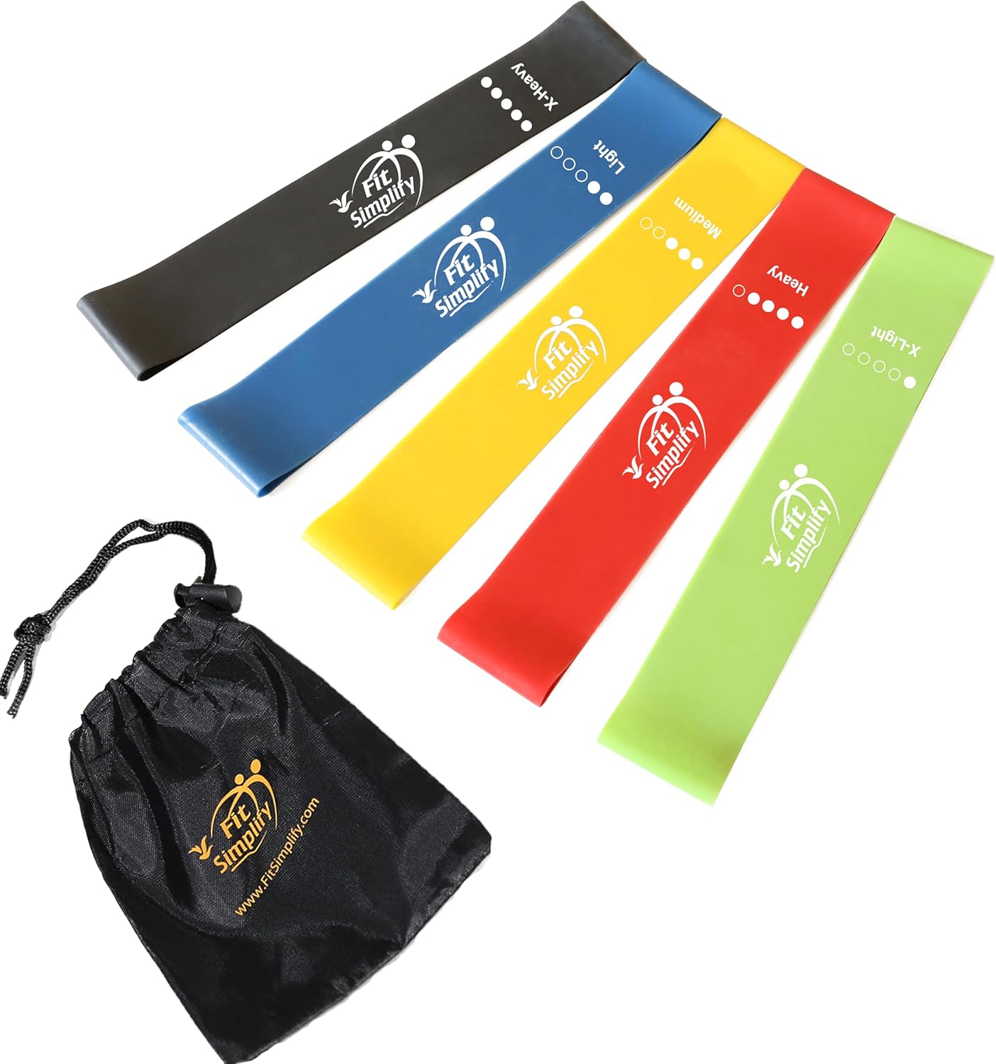 Bandas de ejercicios de bucle de resistencia de Fit Simplify con gu...