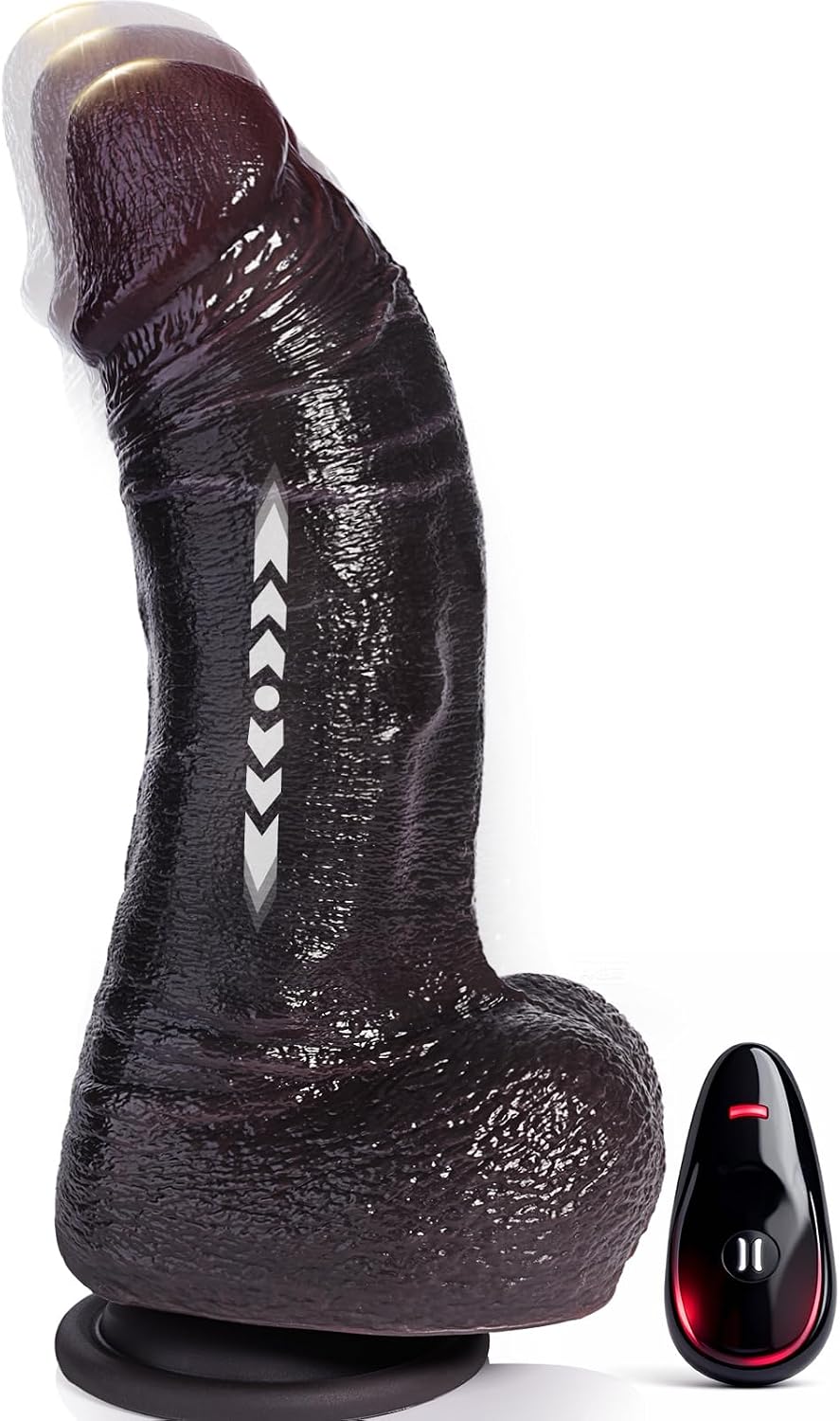 Consolador de empuje negro de 8.3 "de espesor - Consolador cali...