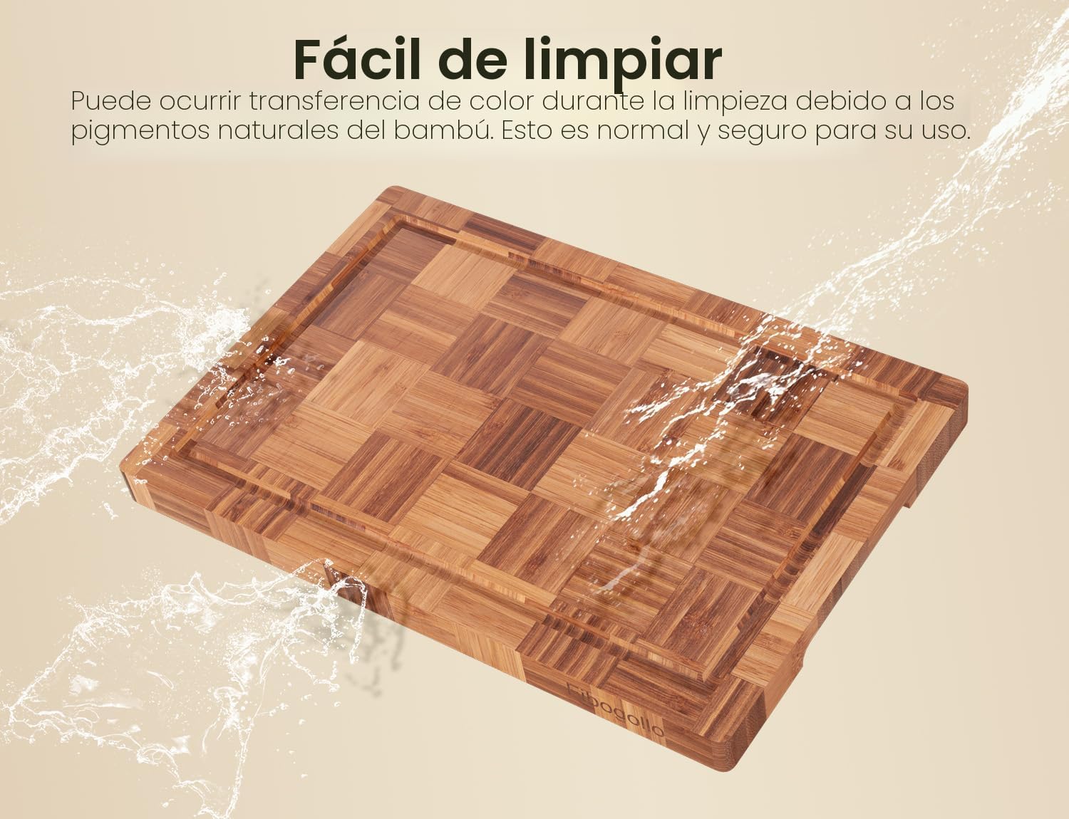 Fibogollo Tablas de Cortar de Bambú para Cocina, Juego de Tablas de...
