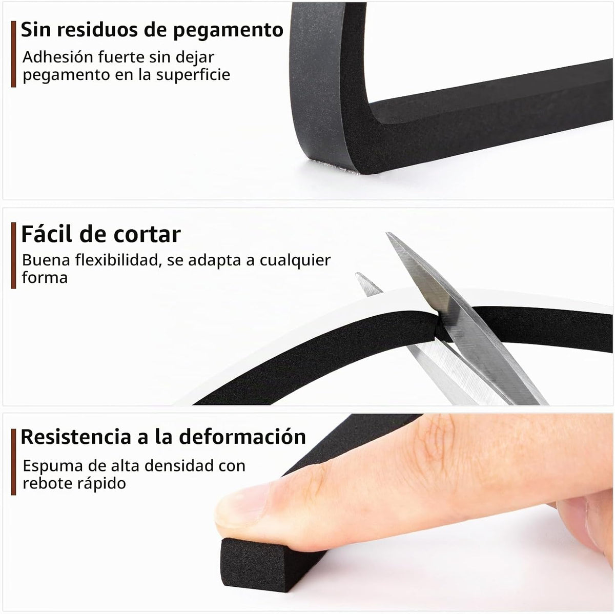 Yotache - 2 rollos de burlete de aislamiento para ventana de 1\/2&#...