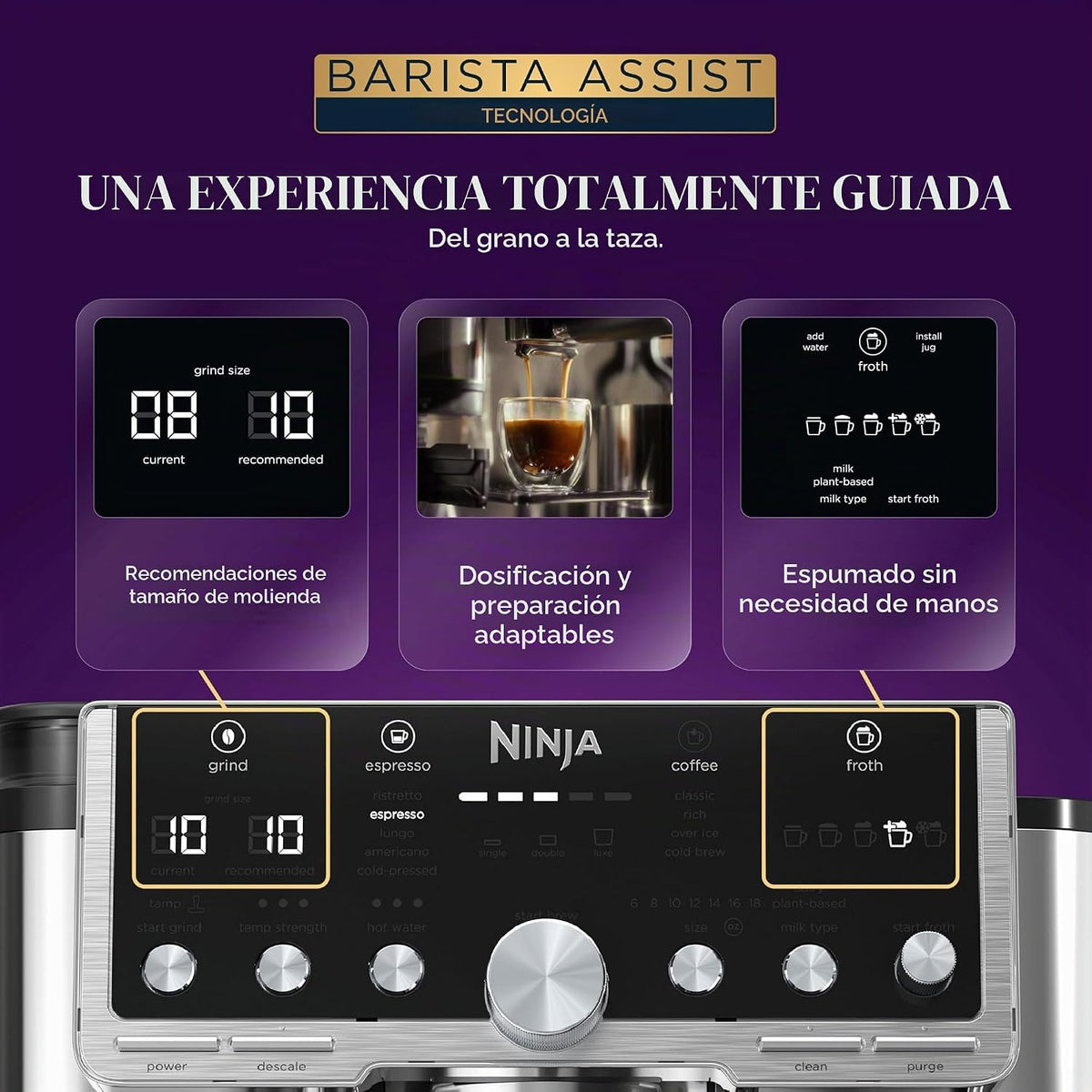 Ninja Luxe Café Pro Series, máquina de café expreso, café por goteo...