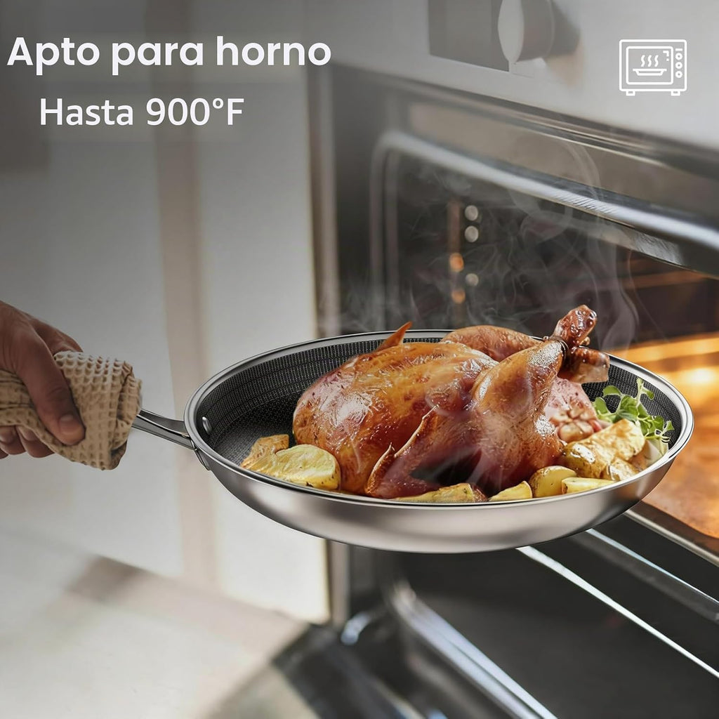 COOKER KING Juego de ollas y sartenes antiadherentes, juego de uten...