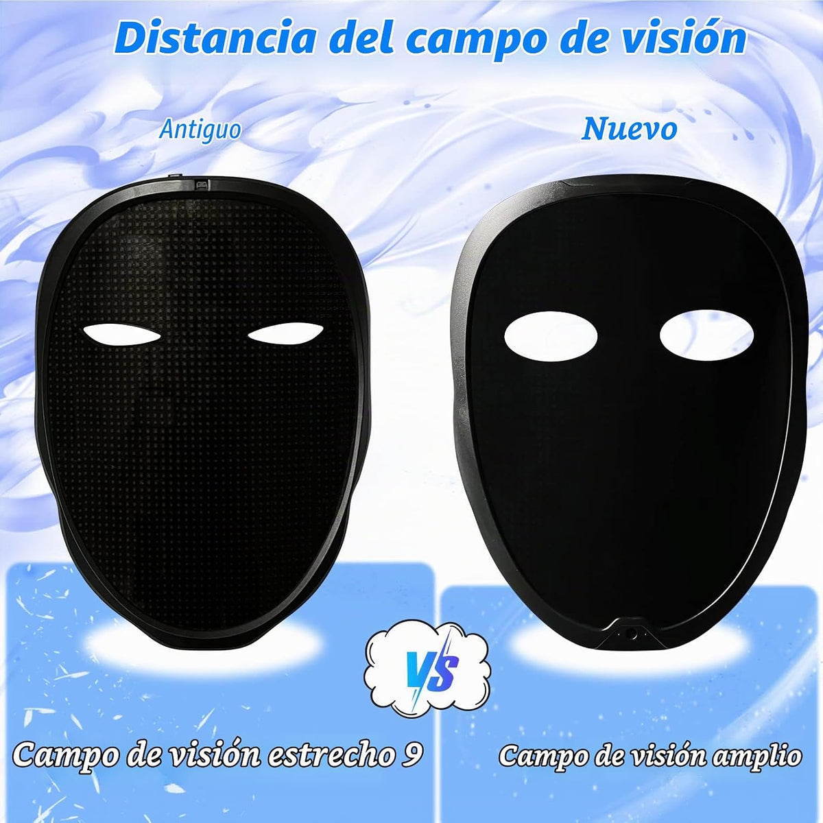 Depointer Life - Máscara LED con control de aplicación recargable c...