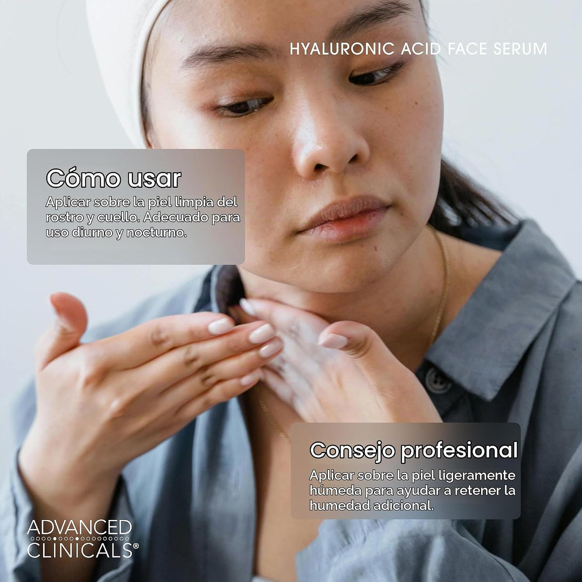 Advanced Clinicals Crema corporal hidratante de ácido hialurónico +...