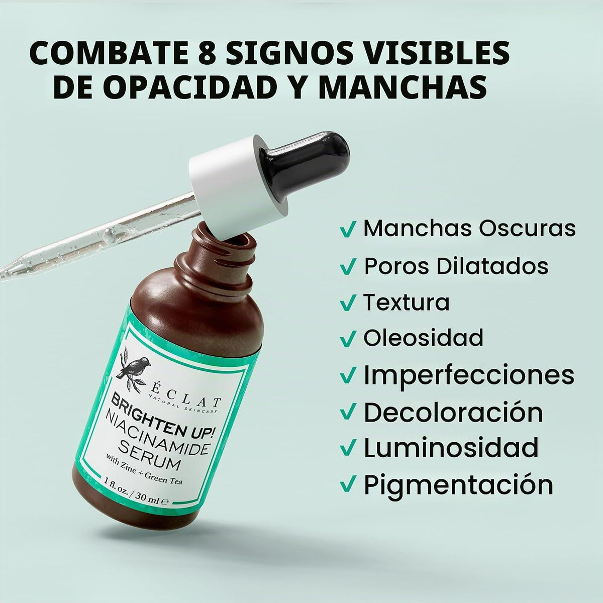 Eclat Skincare Suero de niacinamida clarificante, 12% niacinamida c...