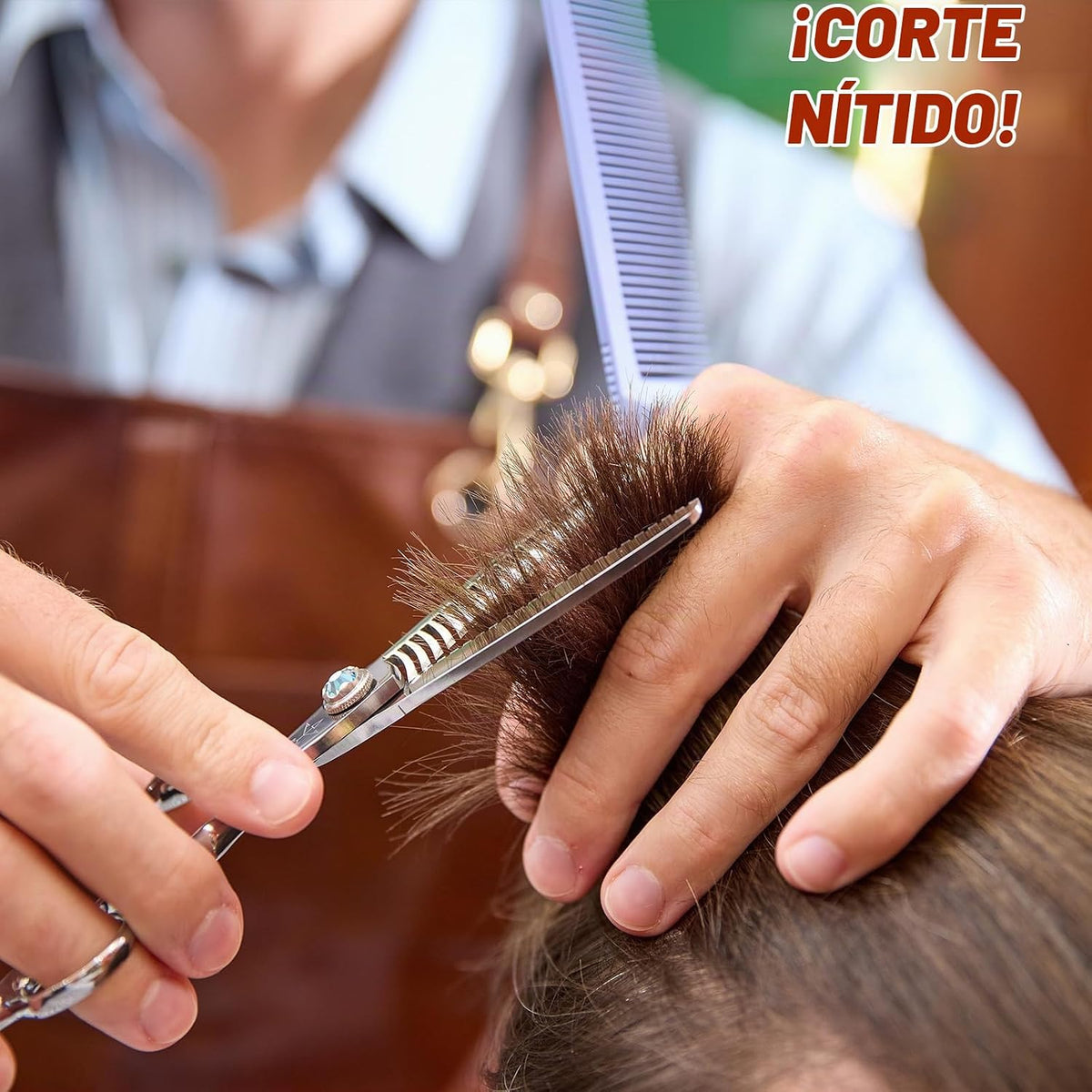 Fengliren Tijeras de adelgazamiento de corte de pelo profesional de...