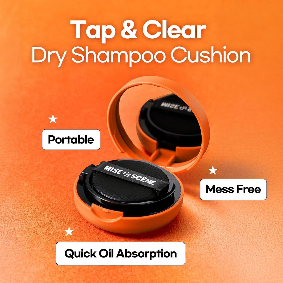 Mise En Scene Tap and Clear - Cojín de champú seco coreano para muj...