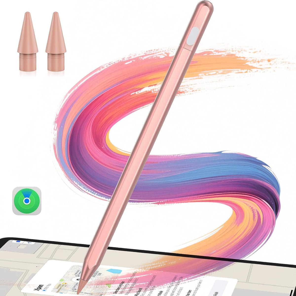 Lápiz digital para iPad FindMy compatible con Apple iPad 6-11th-Oro...