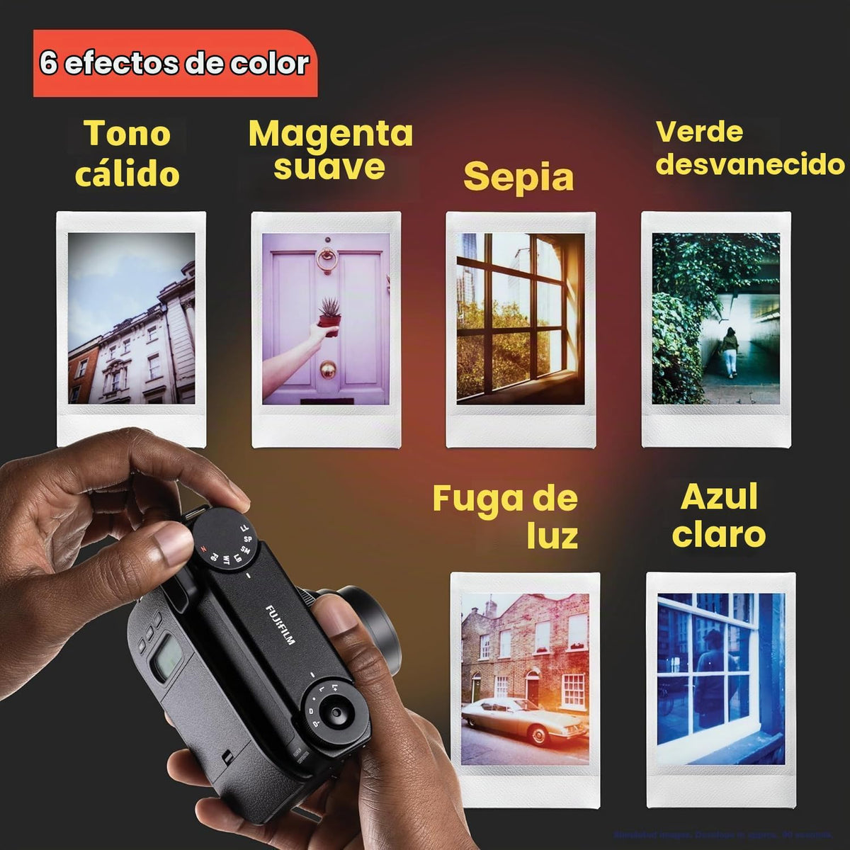 Fujifilm Mini cámara de película Instax 99 (negro) + paquete doble...