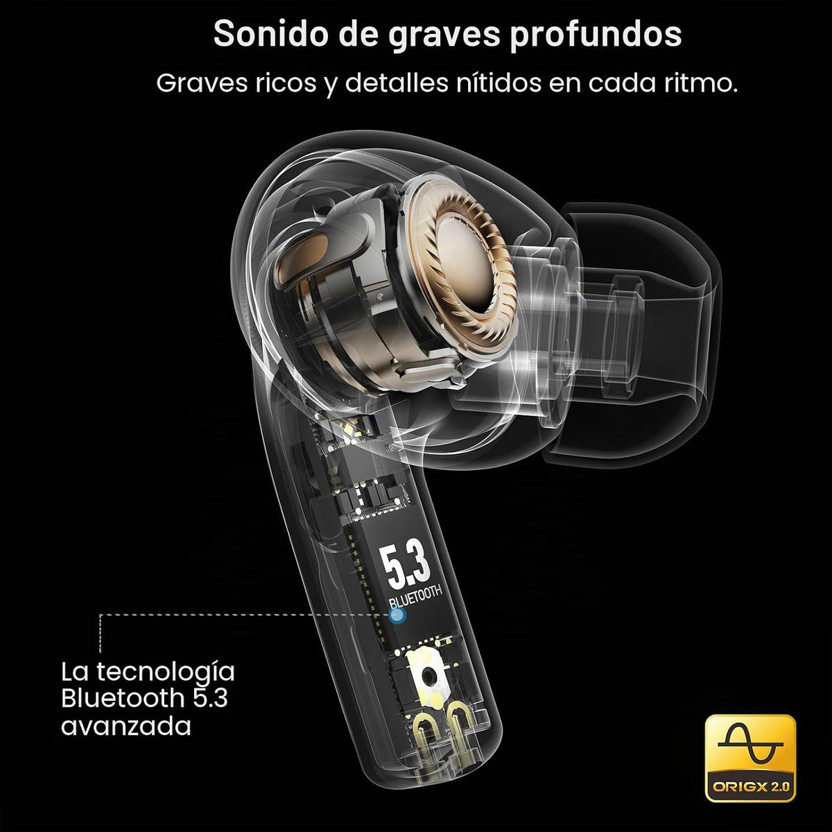 Auriculares inalámbricos TOZO T20 con tiempo de reproducción de 97...