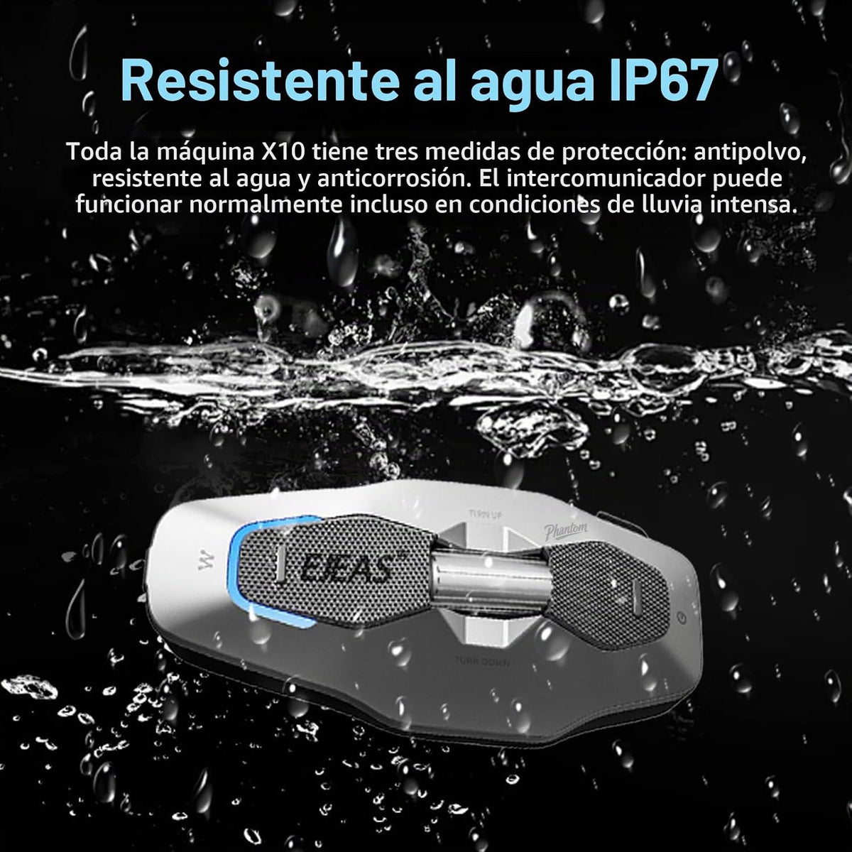 iSunergy X10 - Auriculares Bluetooth para casco de motocicleta, int...