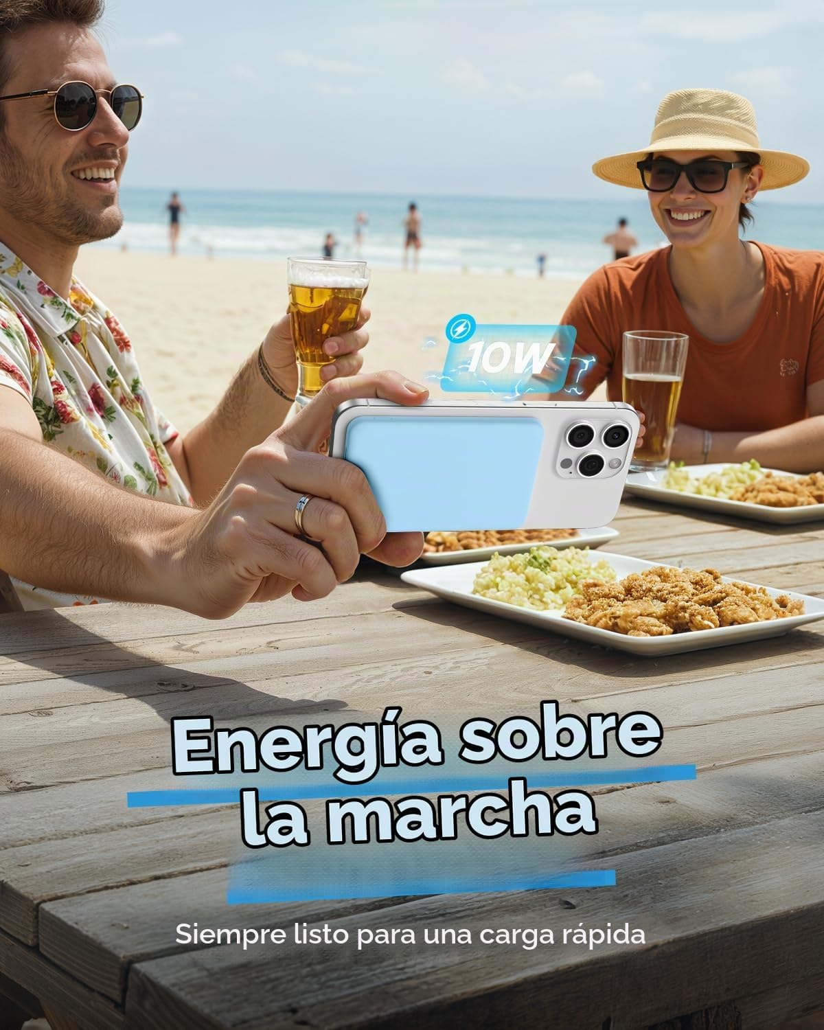 TRKOY Cargador portátil Magsafe, banco de energía magnético delgado...