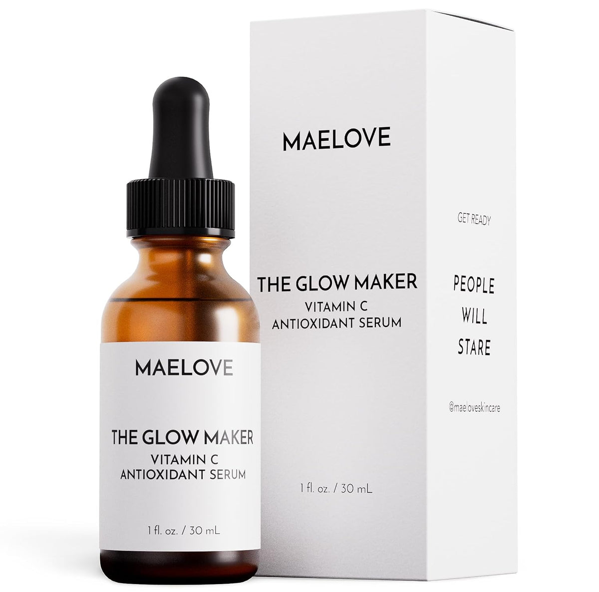 MAELOVE Glow Maker - Suero de vitamina C con vitamina E y ácido fer...