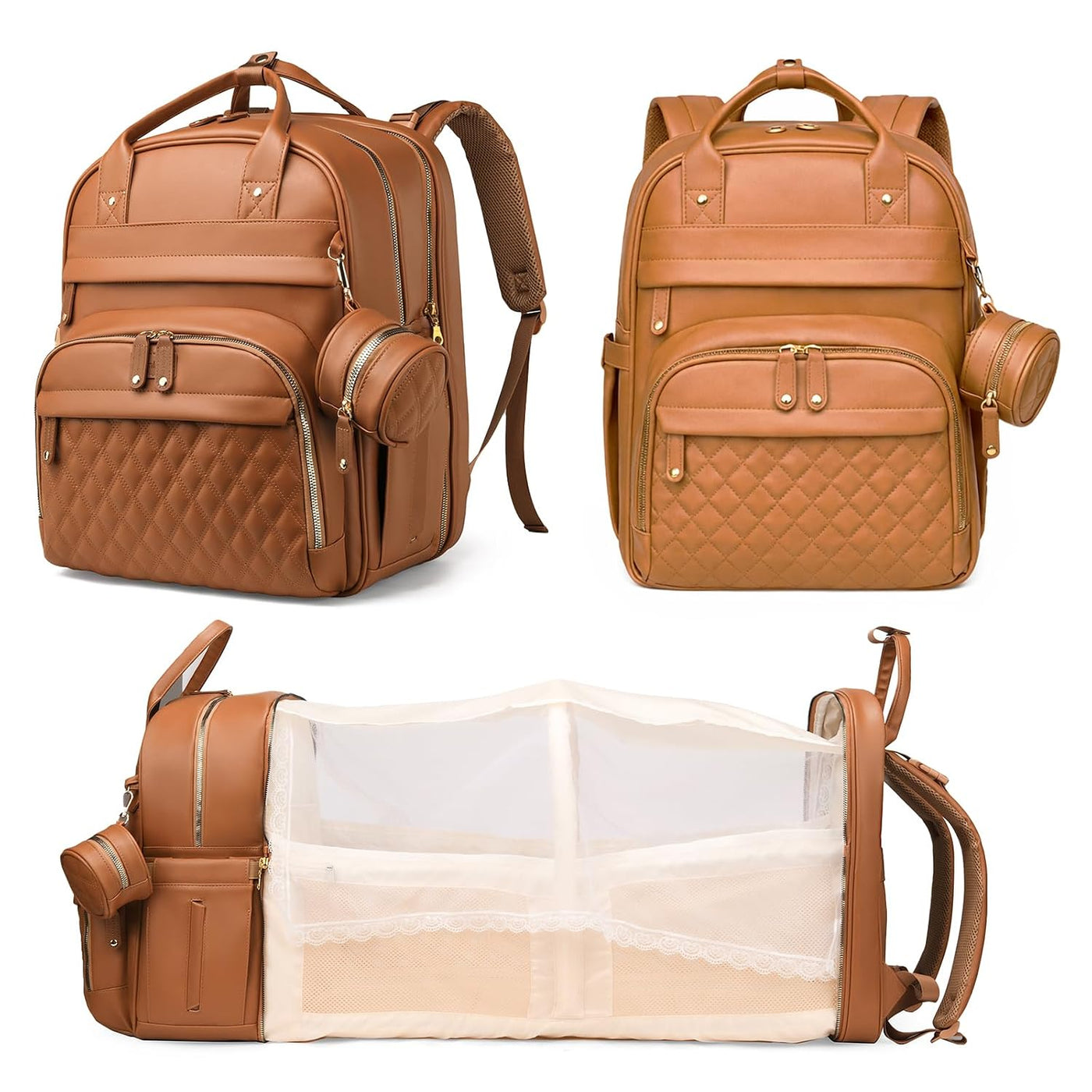 Astro alan - Bolsa de pañales con cambiador, mochila impermeable 3...