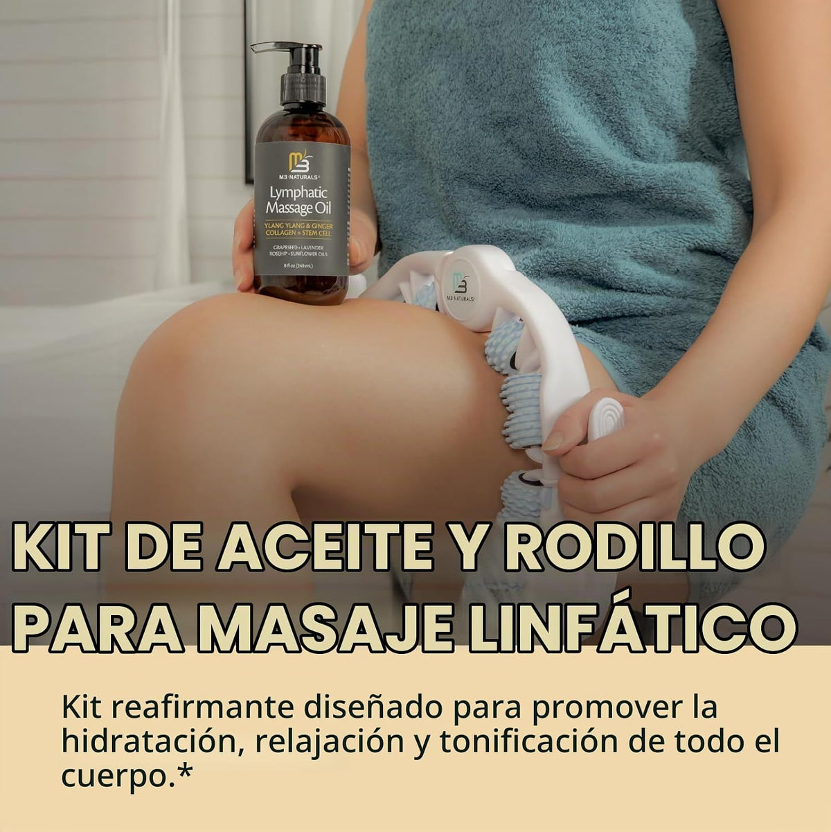 Aceite de masaje linfático y kit de masaje de drenaje linfático | C...