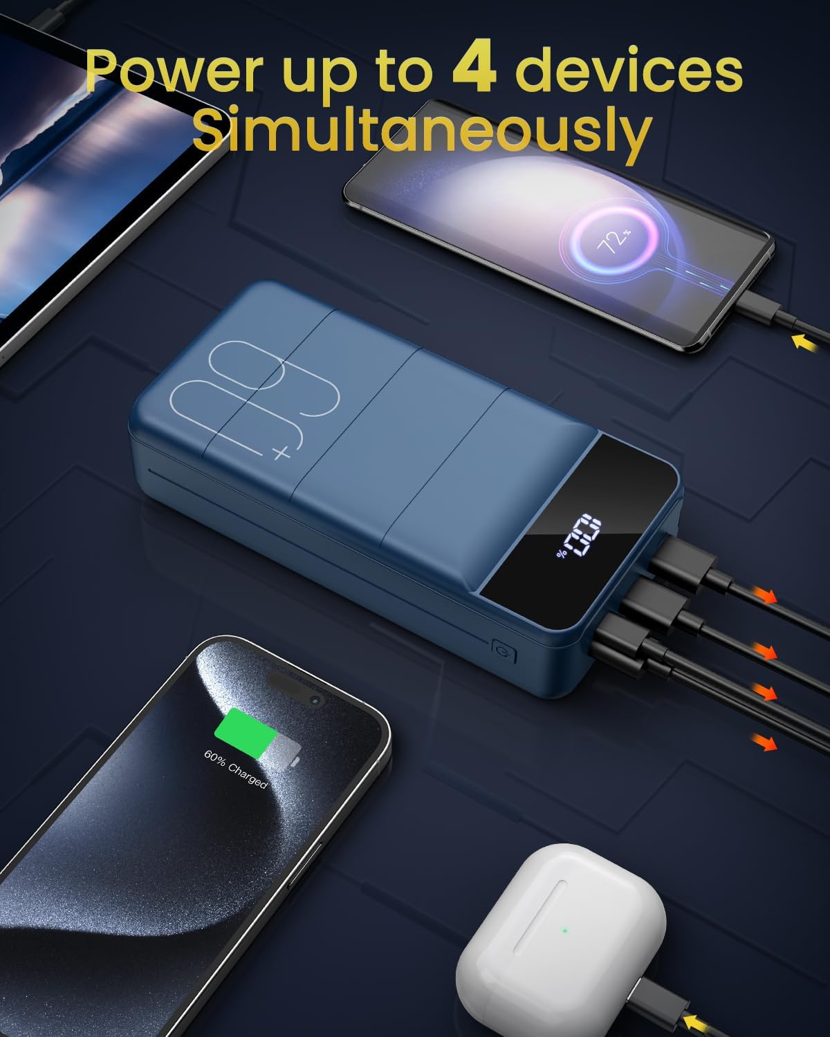 Cargador portátil Power Bank 60000mAh, banco de batería, cargador d...
