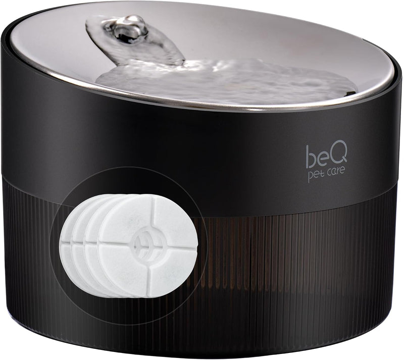 beQ Fuente de agua para gatos, dispensador automático de agua de ac...