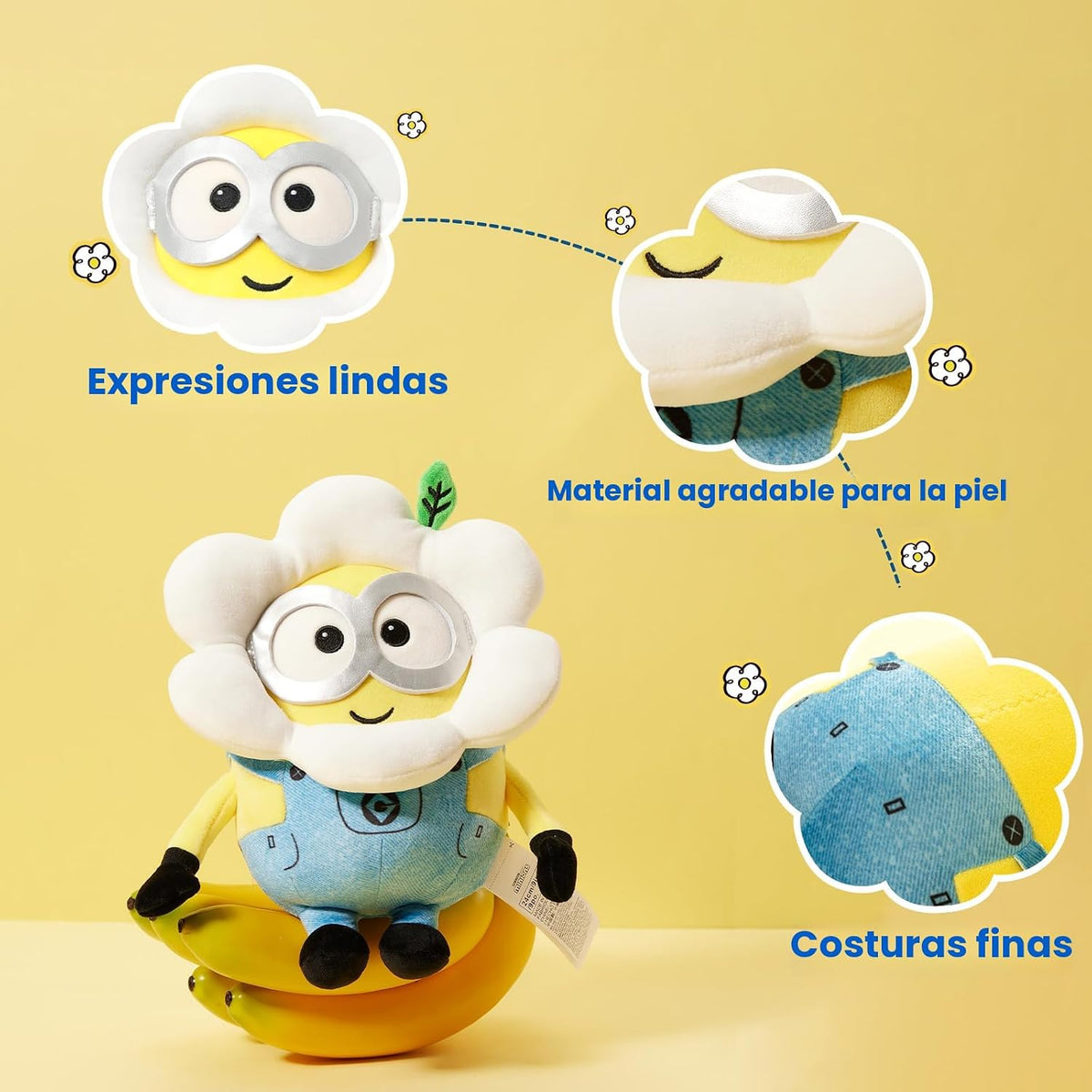 MINISO Animales de Peluche Daisy Minions de 9", Juguetes de Pel...