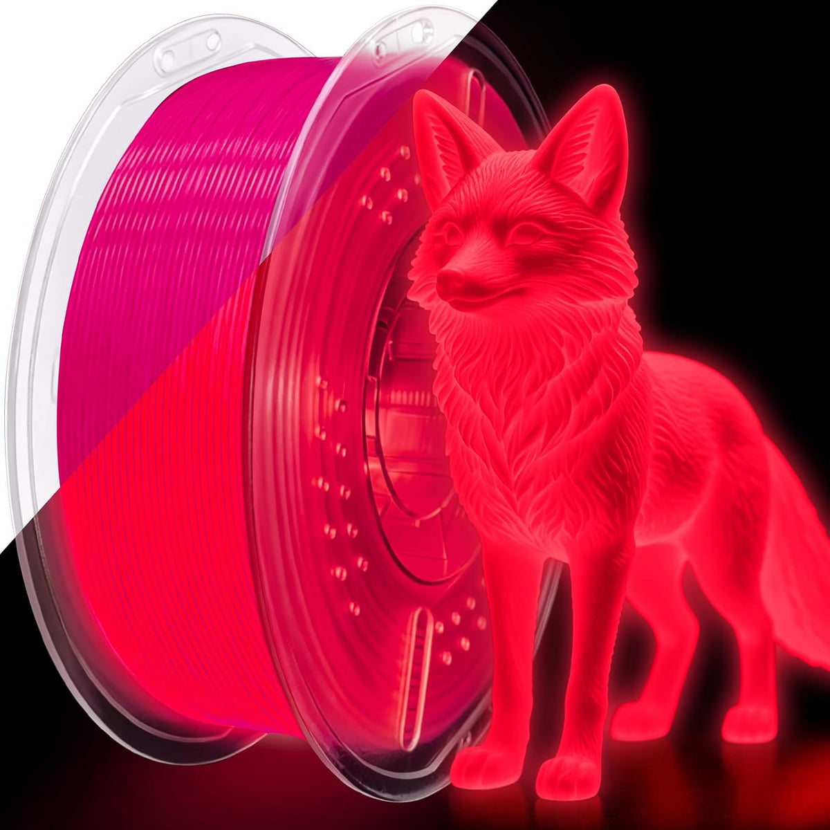 Frucindra Filamento PLA+ para impresora 3D, filamento que brilla en...