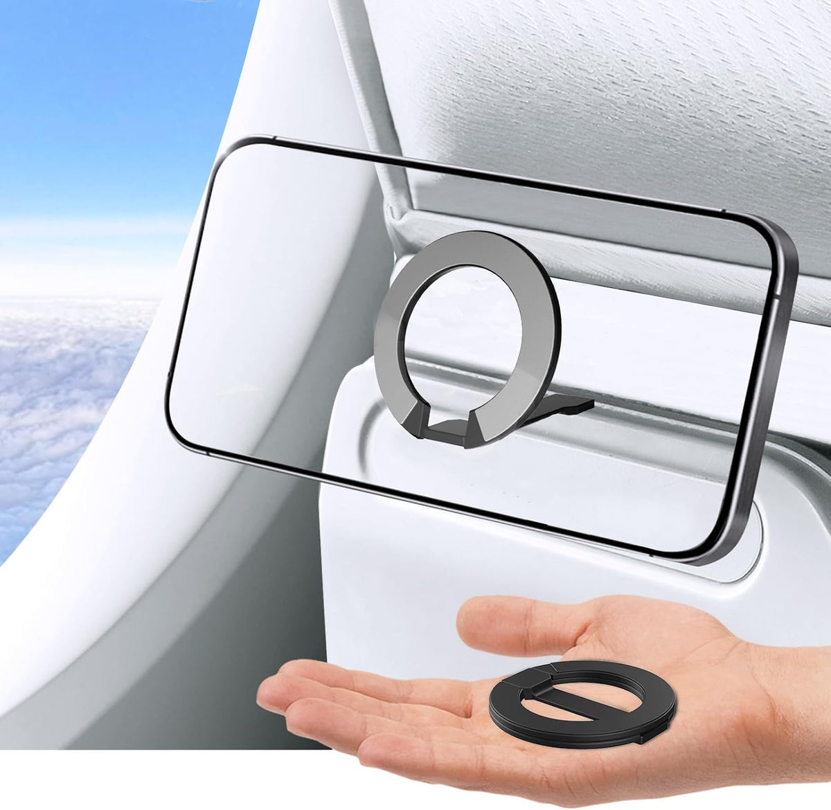 Mini soporte de teléfono para respaldo de asiento de avión, soporte...