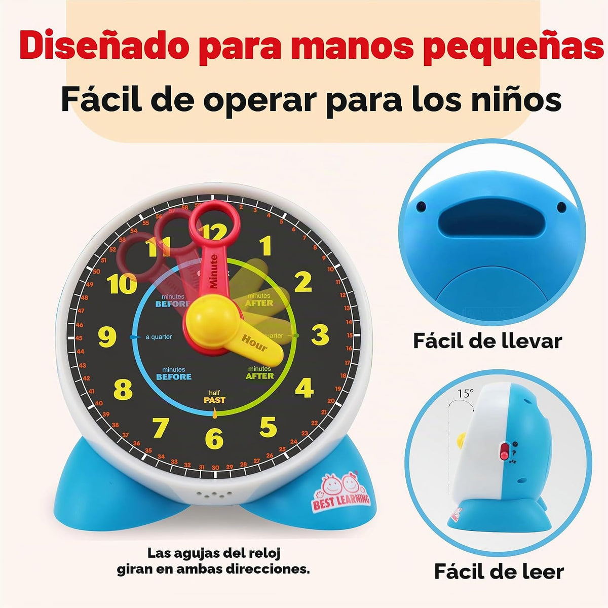 Reloj de aprendizaje Best Learning: reloj de enseñanza parlante par...