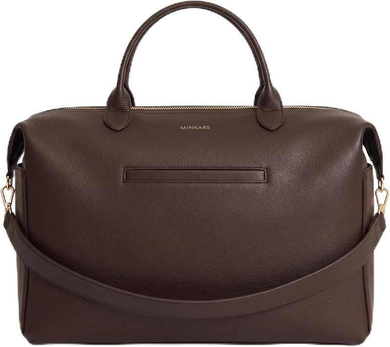 MINKARS Bolsa de pañales moderna - Bolsa de hospital de cuero vegan...
