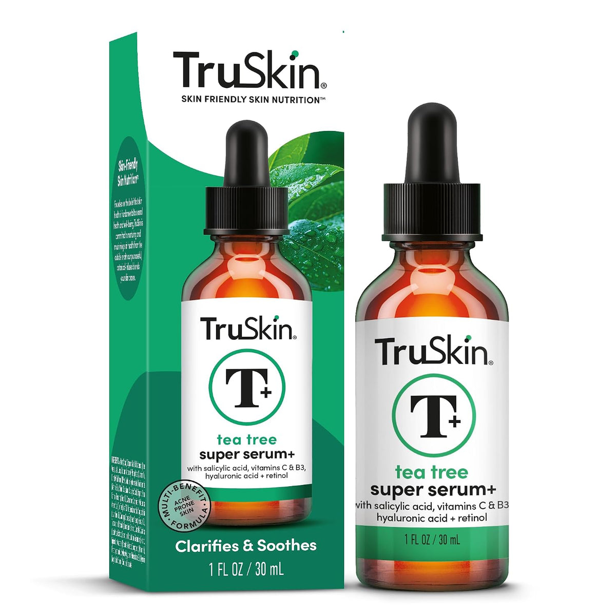TruSkin Aceite de árbol de té para tratamiento del acné para la car...