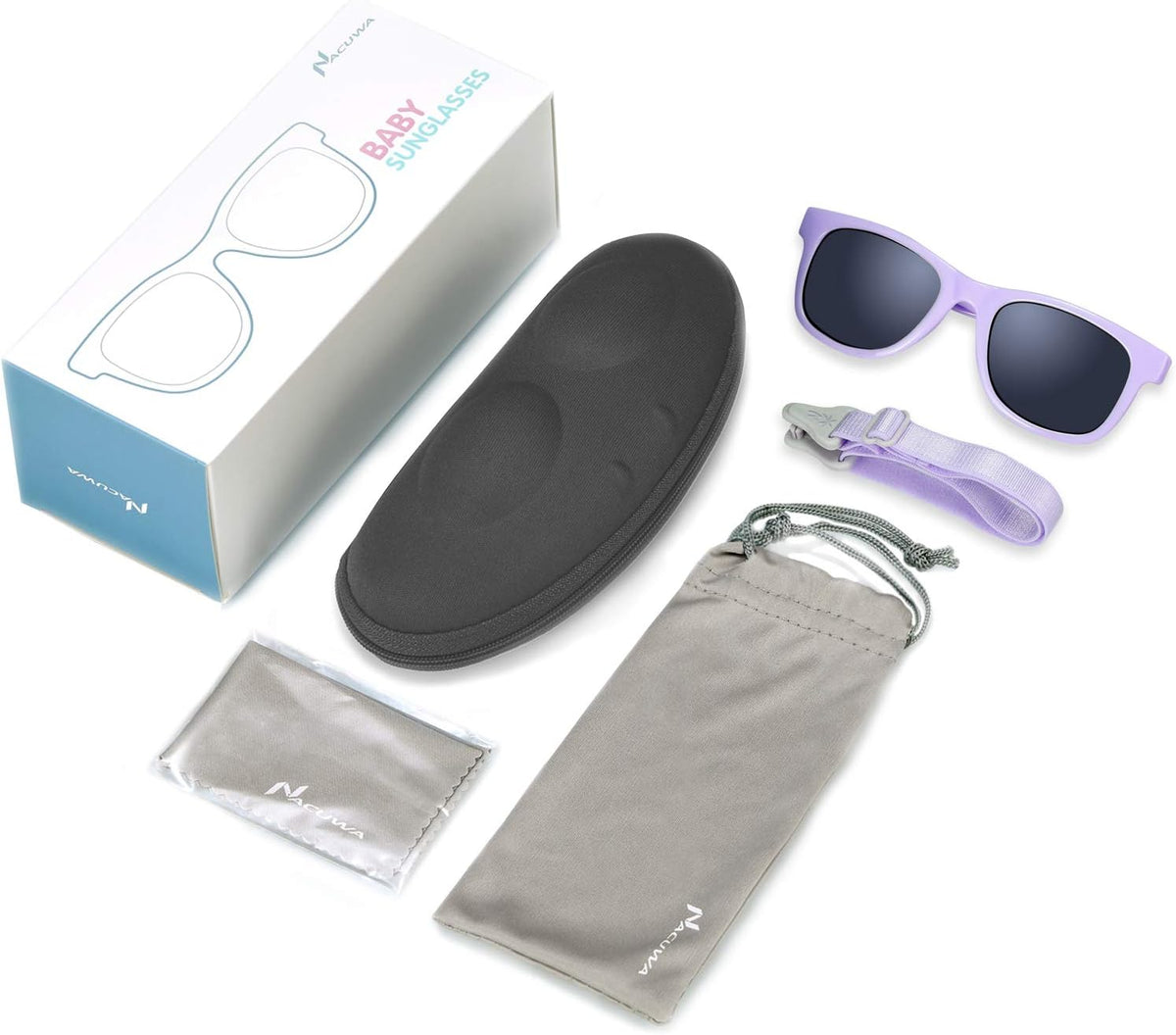 Nacuwa Gafas de sol para bebé, 100% a prueba de rayos UV, para bebé...