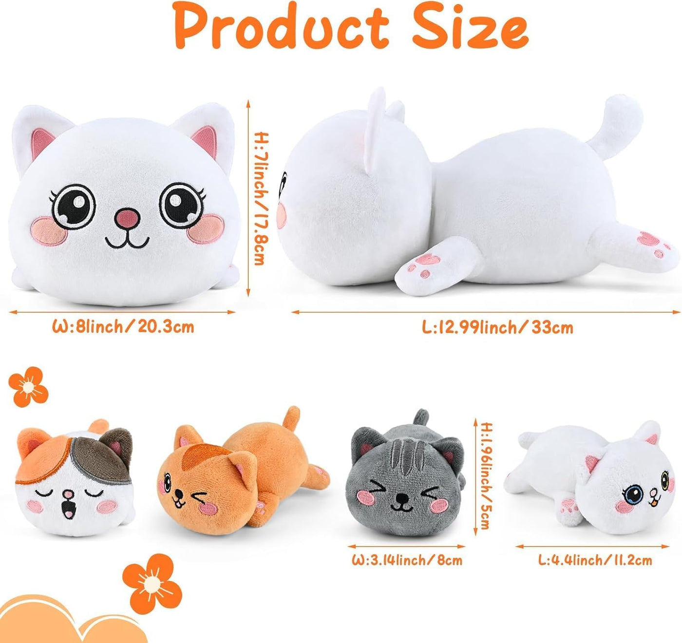 KMUYSL Juguetes de Peluche de Gatos para Niños de 0, 1, 2, 3, 4, 5,...