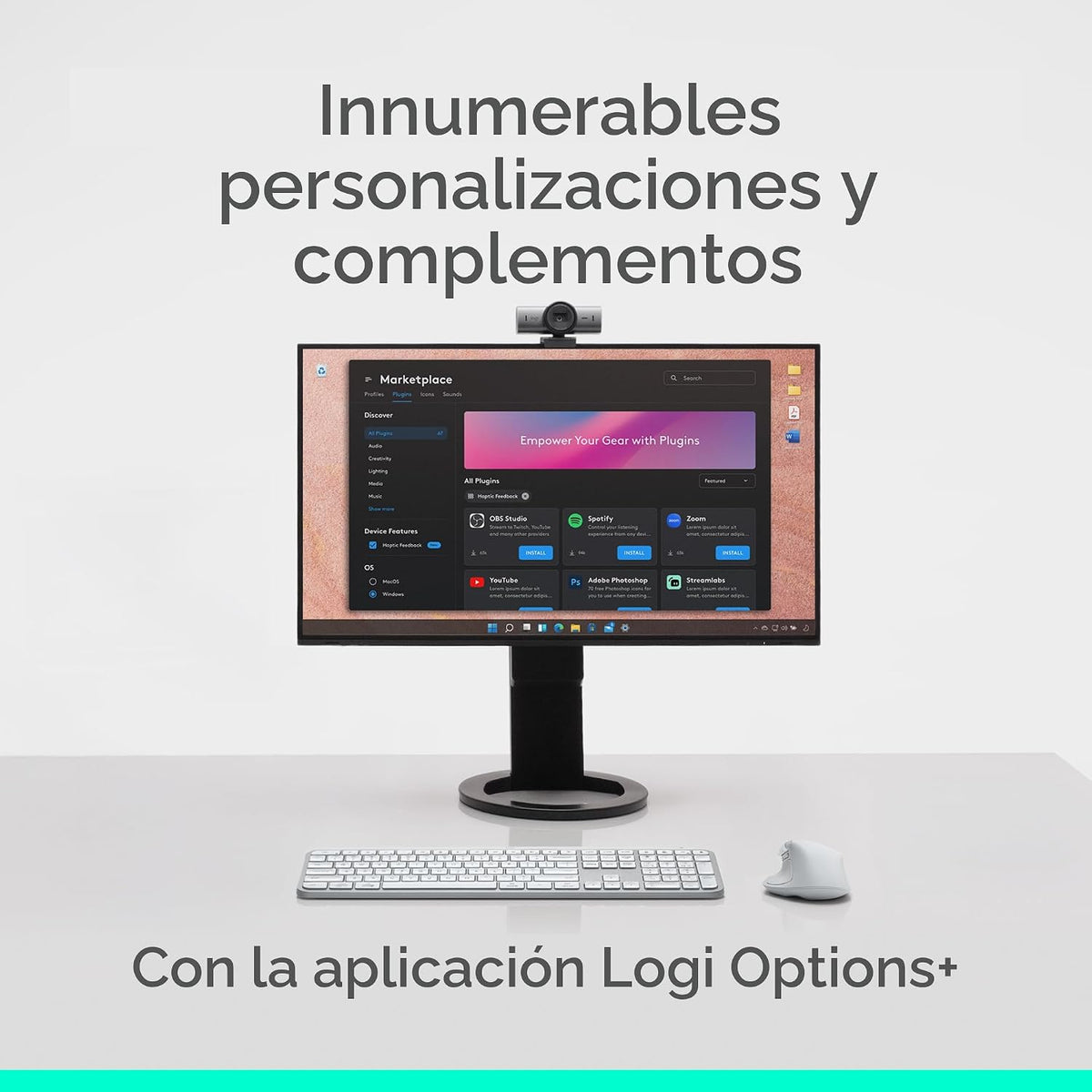 Logitech Mouse inalámbrico ergonómico MX Master 4 con Hápticos, col...