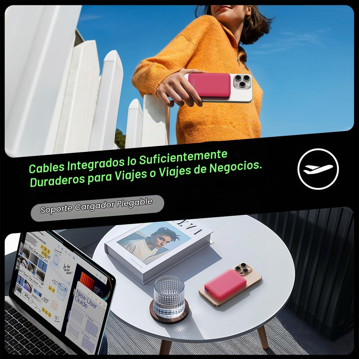 para el cargador portátil Magsafe, banco magnético delgado de la en...