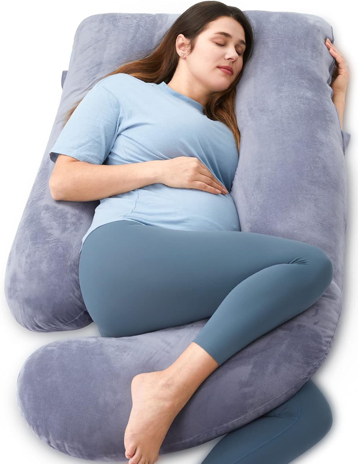 Momcozy Almohada de embarazo para dormir - Almohada de maternidad d...