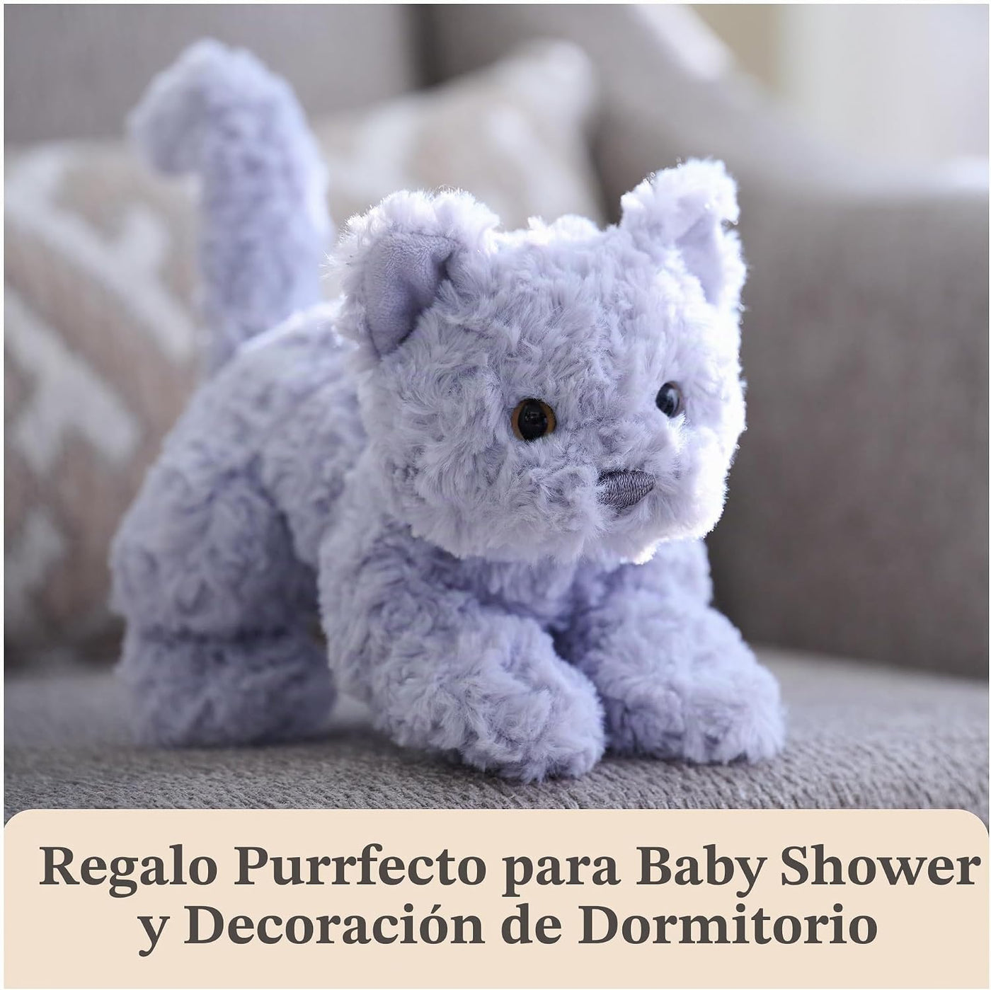 GUND Bootsie English Blue - Peluche de gatito de 9 pulgadas para ma...