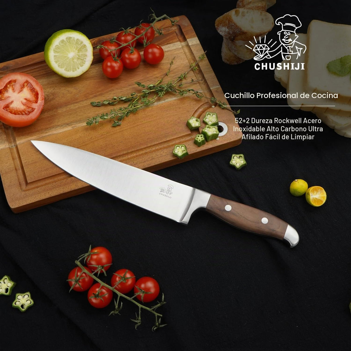 Cuchillo de chef de 8 pulgadas, cuchillo de chef profesional japoné...