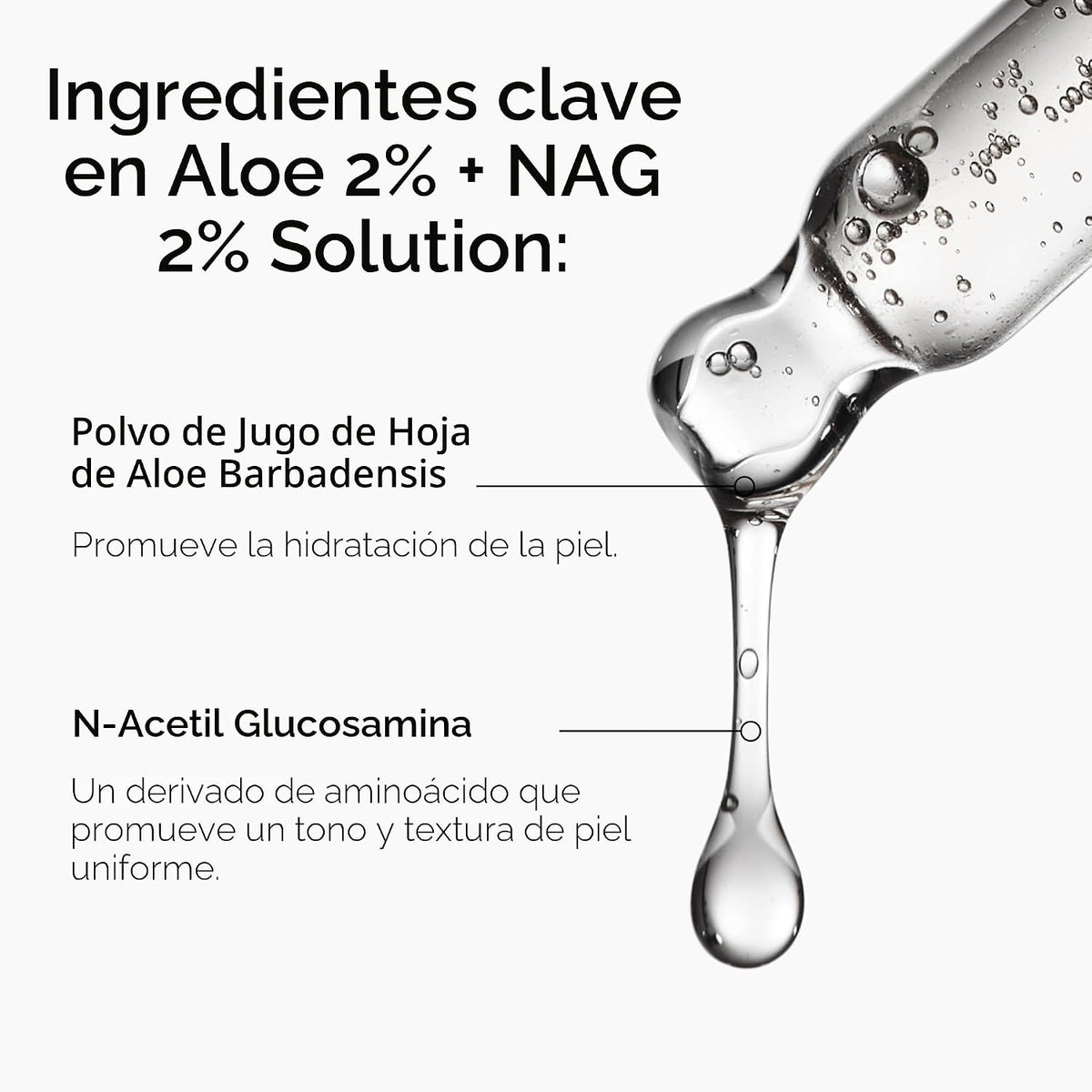 La solución Ordinary Aloe 2% + NAG 2%, calma la piel y combate las...